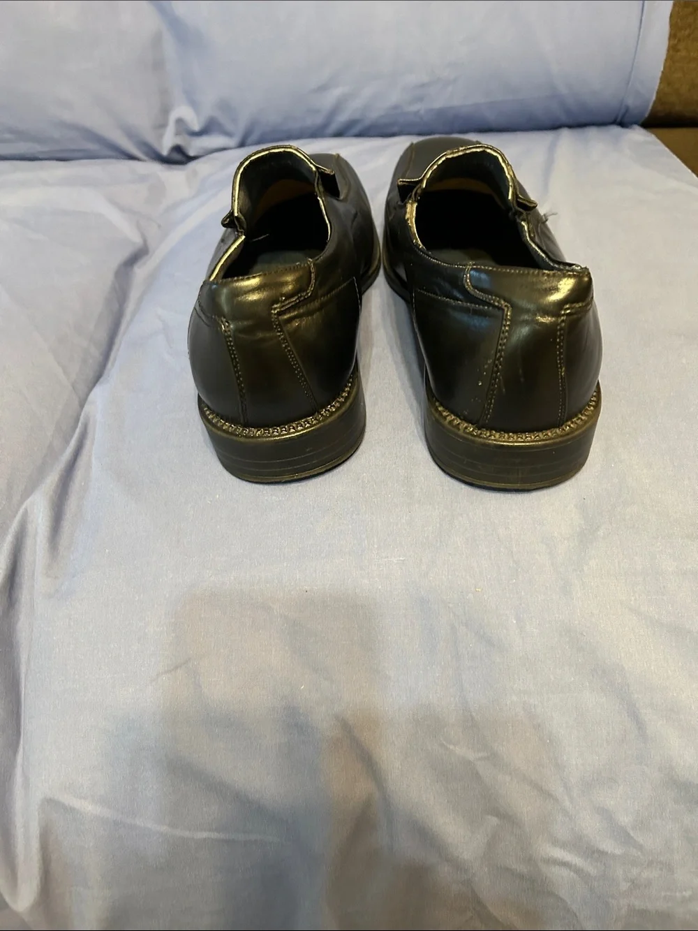 Men's Black Leather Slip-On Loafers